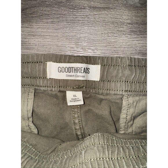 Goodthreads Green Pull On Drawstring Men's Shorts Cotton Size XL 4 Pockets - Picture 3 of 5